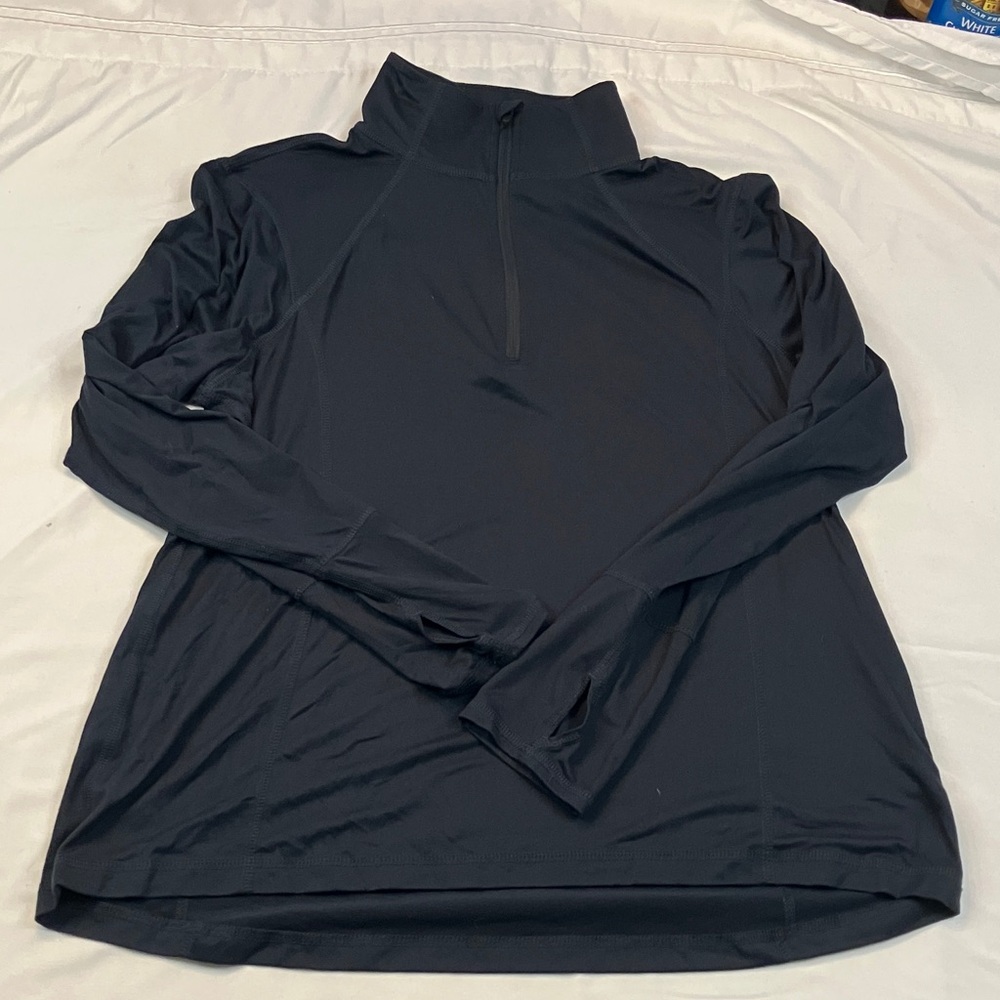 Lukka lux Black Long Sleeve Quarter-Zip Top